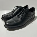 Ecco Golf Shoes Mens Sz 44 Black Leather Lace Up Hydromax Spike Comfort