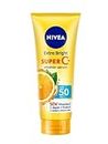 Nivea Extra Bright Super C+ Vitamin Body Serum Sunscreen, SPF50+ PA+++ Size 320 ml, 10.82 Oz (Pack Of 1)