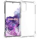 USTIYA Case for Samsung Galaxy S20 Clear TPU Four Corners Protective Cover Transparent Soft