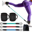 Ankle Resistance Bands, Ankle Bands For Working Out With Cuffs, Resistance Bands For Leg & Butt Training, Ankle Straps With Exercise Bands (6pcs/set)
