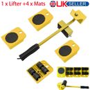 5pc Heavy Furniture Lifter Shifter Remover Roller Wheels Moving Tools Move Set