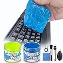 2 Pack Keyboard Cleaner, Dust Cleaning Gel with 5 Keyboard Cleaning Kit Detailing Cleaning Putty for Car Dash & Vent Universal Office Electronics Cleaning Kit Laptop, Calculators, Speakers & Printers