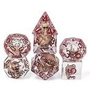 cusdie 7PCS Polyhedral DND Dice, D&D Dice, Skull Dice Set for Dungeons and Dragons RPG Table Games (Realistic Skull)
