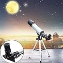 HELLARO Astronomical Telescope Zoom 90X HD Outdoor Land & Sky Monocular Space Telescope Refractor Spotting Scope with Tripod for Kids Beginners