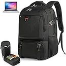 NEWHEY Laptop Backpack 17.3 Inch with Insulated Lunch Compartment and USB Port Waterproof Cooler Bag TSA Friendly Travel Picnic Backpack for Men Women Business Work School Black