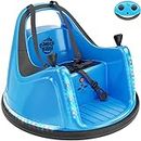 Ride On Electric Bumper Car for Kids & Toddlers, 12V 2-Speed, Ages 18 Months, 2, 3, 4, 5 Year Old Boys & Girls : Remote Control, Baby Bumping Toy Gifts Cars : Toys for 18 Months Toddler-5 Year Old Kid (Blue)