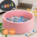 Keezi Kids Ball Pit Ocean Foam Play Pool Barrier Toys Children 90x30cm Pink