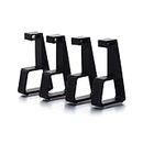 4Pcs Flat-Mounted Heighten Support Holder Base Feet Console Holder Stand Bracket Cooling Legs for PS4/SLIM/PRO(Black(Small Size)-for PS4 Pro)