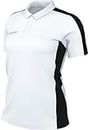 Nike Womens Short-Sleeve Polo W Nk DF Acd23 Polo SS, White/Black/Black, DR1348-100, M