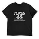 Cycling Cycopath Novelty Cycling Jersey Men T-Shirt Graphic Mens Cotton Casual Black Tee Shirt XL