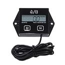 Timorn Timorn Inductive Hour Meter for 2 Stroke & 4 Stroke Small Engine, Replaceable Battery Waterproof Tachometer for Marine ATV Motorcycle UTV Engine (Black)