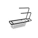 Carbon Steel Telescopic Sink Storage Rack, Extensible Sponge Soap Tray Holder, Adjustable Dish Cloth Organizer for Home Kitchen Use (Black)