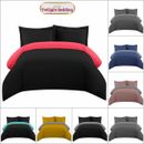 Reversible Duvet Cover Set with Pillowcase Soft Quilt Bedding Single Double King