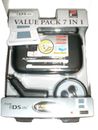 Paquete combinado de valor 7 en 1 para Nintendo DS Lite: estuche, lápiz óptico 2, cargador de automóvil, auriculares