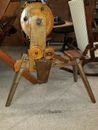 Antique Rug Weaving Cannister Filling Spinning Wheel Machine