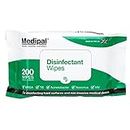 Medipal Disinfectant Wipes for Cleaning and Disinfecting Surfaces - Pack of 200