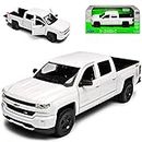 Welly Chevrolet Silverado Pick-Up Weiss 4. Generation Ab 2018 1/24 Modell Auto