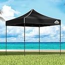 Instahut Gazebo 3x3, Pop Up Camping Tent Marquee Folding Black Gazebos Garden Outdoor Wedding Party Canopy Patio, Set of 4 Base Pod Kit Water Resistant and UV Coating