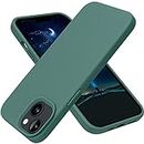OTOFLY Designed for iPhone 13 Phone Case, Silicone Shockproof Slim Thin Phone Case for iPhone 13 6.1 inch Midnight Green