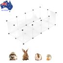 AU 20 Panel Pet PlayPen Indoor Fence Plastic Play Yard for Dog/Cat/Rabbit Clear