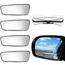 4 Pieces Blind Spot Mirror for Car Rear View Mirror Glass Convex Car Side Mirror Automotive Mirrors with Frame for Universal Car Truck SUV Accessories, Rectangular
