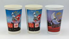 VTG Lot of 3 McDonald's Mac Tonight Plastic Cup Coca-Cola Diet Coke 1988s