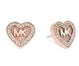 Michael Kors MKJ6260040 Tone Stainless Steel Glitz Women's Stud Earrings, Small, Stainless Steel, crystal