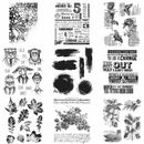 Vintage Flowers Clear Rubber Stamps Stamping DIY Scrapbooking Paper Card Craft