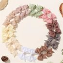 20pcs Bow Hair Clip Hair Accessories For Baby Girls Mixedcolour Toddlers Strong