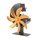Heat Powered Stove Fan, Wood Stove Fan Heat Powered Widely Used Highly Efficient Circulating Warm Air for Accessories (Gold)