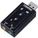 Laprite Hi-Speed USB 2.0 7.1-Channel Virtual USB 3D Stereo Audio Adapter External Sound Card with 3.5 mm Audio and Microphone Ports, Internal Amplifier and Volume Controls