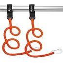2 Pack Kayak Paddle Leash, Safety Rod Leash, Kayak Accessories Stretchable Coiled Rod from 36”to 72”, for Kayaking SUP Paddle Boarding Fishing Canoeing [Orange 2 pcs]