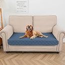 RINHARTEX Waterproof Couch Cover for Dog Sectional Sofa Cover Waterproof Bed Cover Pet Anti-Slip Cat Pet Pad Blanket for Sofa Chair Recliner Bed Furniture Protrctor(30"*50",Blue)