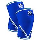 Rehband 7051 Classic 7mm V-Knee-Sleeve for Weightlifting, Competition Grade Powerlifting Knee Sleeve, Compression Sleeve for Crossfit, Squats, Gym, Colour:Blue - 1 Pair, Size:Medium