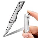 KeyUnity Coltello tascabile mini EDC KK06, piccolo coltello pieghevole in titanio con foro portachiavi integrato per il trasporto quotidiano