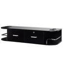 Jaxpety Wall-mounted Styling Executive Desk Wood in Black/Brown | 9 H x 42 W x 15 D in | Wayfair MR11P0245-W01