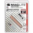 Maglite Solitaire 47 Lumens Rose Gold LED Flashlight with Key Ring AAA Battery - Case of: 1
