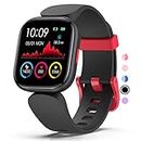 Mgaolo Kids Smart Watch for Boys Girls,Fitness Tracker with Heart Rate Sleep Monitor for Android Fitbit iPhone,Waterproof DIY Watch Face Pedometer Activity Tracker (Black)