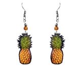 Pineapple Earrings Tropical Fruit Art Accessories Women Cute Island Food Jewelry