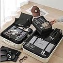 Travel Packing Cubes for Suitcases, Travel Bags Organiser, Suitcase Organiser bags, Luggage Organiser Bags 7PCS (Black)