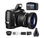 Digital Camera Video Camcorder 4K 48MP W/ Wide Angle & Macro Lens Compact Camera