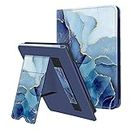 Fintie Stand Case for 6" All-New Kindle (2022 Release) - PU Leather Cover with Card Slot & Hand Strap for Kindle 2022 11th Generation Model No. C2V2L3 (NOT fit Paperwhite or Oasis), Ocean Marble