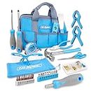 Hi-Spec 34pc Blue Home DIY Tool Kit. Complete Household Hand Tools. All Essential Repairs in a Bag