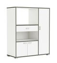 Mueble auxiliar para cocina con 3 puertas color Blanco y Gris 107X90x40cm