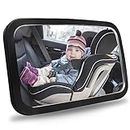 ABOUT SPACE Baby Backseat Mirror for Car - 360 Degree Baby Car Mirror for Back Seat Rear Facing - View Infant in Acrylic Convex Rear Facing Car Seat Baby Mirror - Car Back seat Baby Mirror Rear Facing