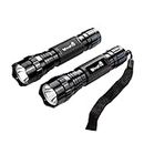 Super Bright Flashlight WF-501B Tactical Flashlight 3000 Lumens 1 Mode 3.7-18v Mini Portable Handheld Flashlight Torch for Hunting, Camping, Cycling 2Pack (Battery not Included)