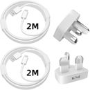 2pk iPhone Charger with Plug 2M Fast Charging Cable for 14/13/12/11/6/7 Pro Max