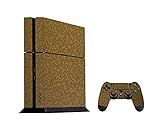 GADGETS WRAP Premium Material Controller & Console Skin Vinyl Decal Sticker Compatible with PS4 - Gold Honeycomb