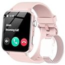 IOWODO R30Pro Reloj Inteligente Hombre Mujer,Smartwatch,1.85" con Funciún Llamadas y Whatsapp Mensajes Bluetooth 5.0, 100 Modos Deporte para iOS Android Teléfono (Rosa)