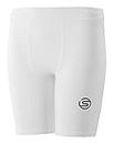 SKINS Unisex Kids Hotpants Shorts, White, Medium US